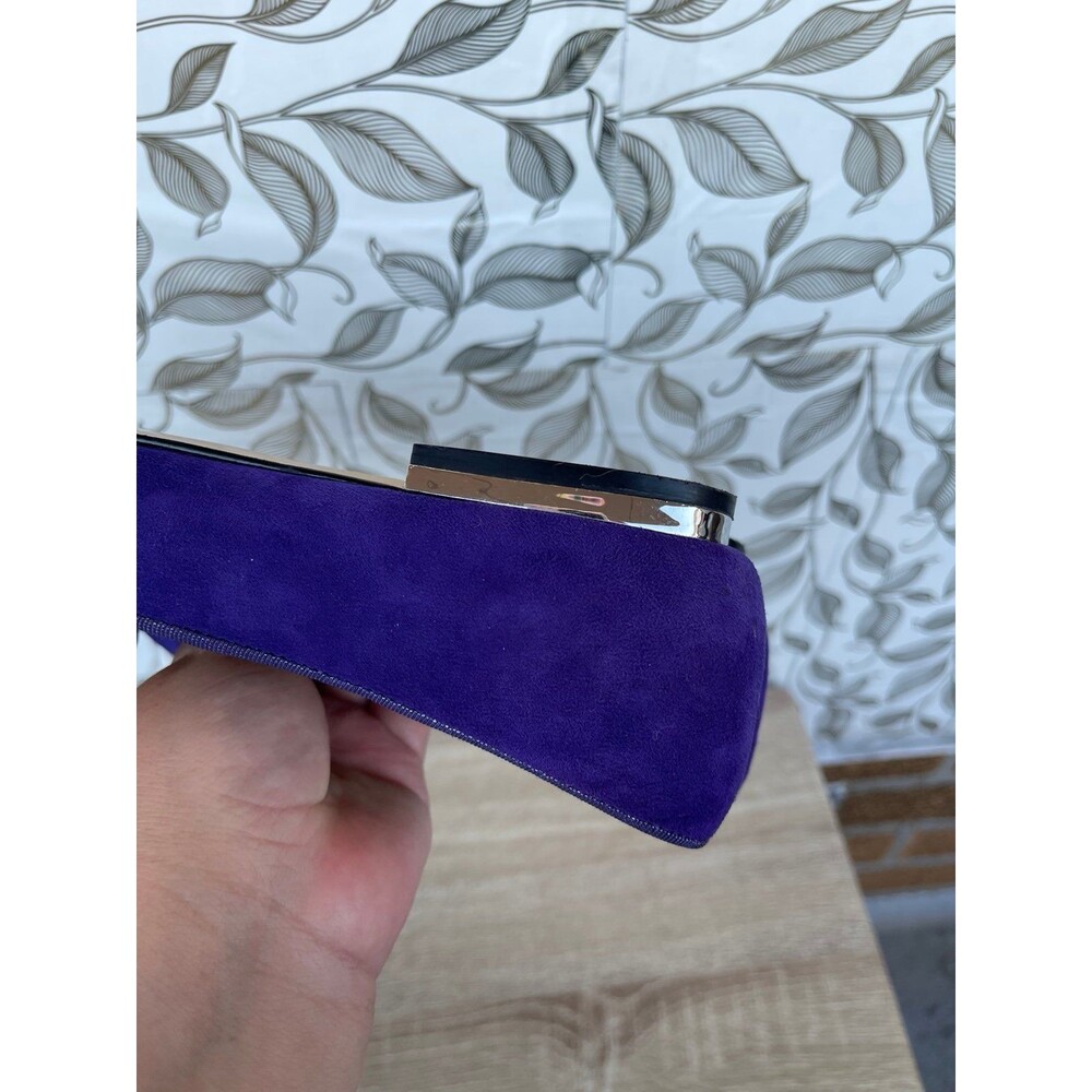 Rara Avis Iris Apfel Purple Suede Glasses Flats Loafers 9M Quirky - Picture 7 of 8